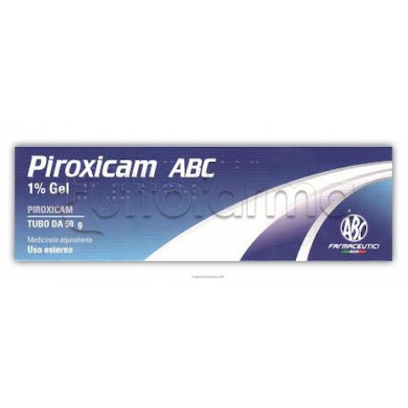 Piroxicam ABC Gel Antinfiammatorio e Antidolorifico 50 gr 1%