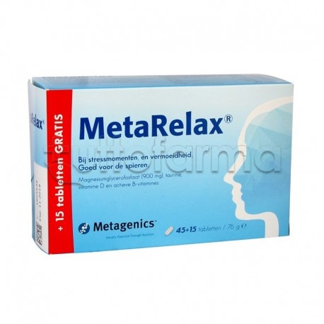 MetaRelax Integratore per Stress e Stanchezza 45 Compresse + 15 Compresse in Omaggio MetaRelax Integratore per Stress e Stanchezza 45 Compresse + 15 Compresse in Omaggio