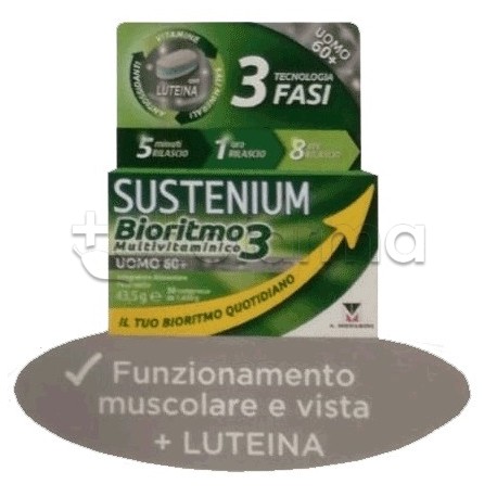 Sustenium Bioritmo 3 Multivitaminico Uomo 60+ 30 Compresse