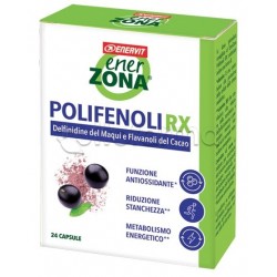 Enerzona Polifenoli Rx Integratore Antiossidante per Stanchezza e Concentrazione 24 Capsule