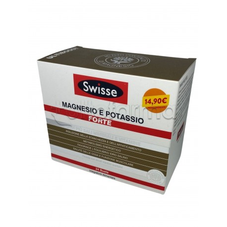 Swisse Magnesio e Potassio Forte Integratore di Sali Minerali 24 Bustine