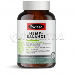 Swisse Hemp+ Balance Integratore Digestivo con Olio di Semi di Canapa 60 Capsule Molli