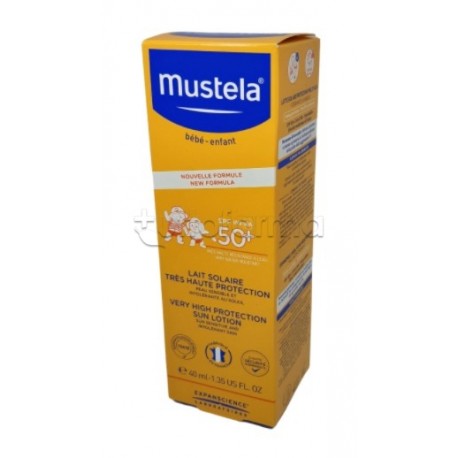 Mustela Latte Solare Protezione Alta per Bambini SPF50+ 40ml Mustela Latte Solare Protezione Alta per Bambini SPF50+ 40ml