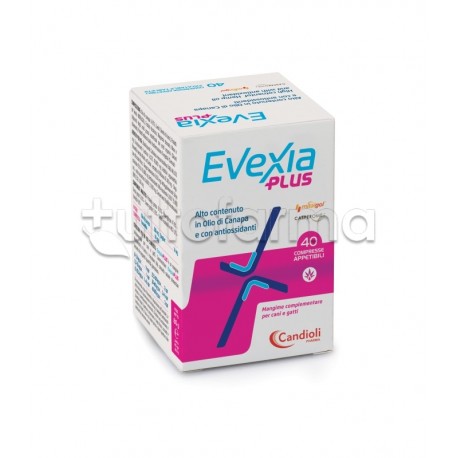 Evexia Plus Integratore con Olio di Canapa per Cani e Gatti 40 Compresse