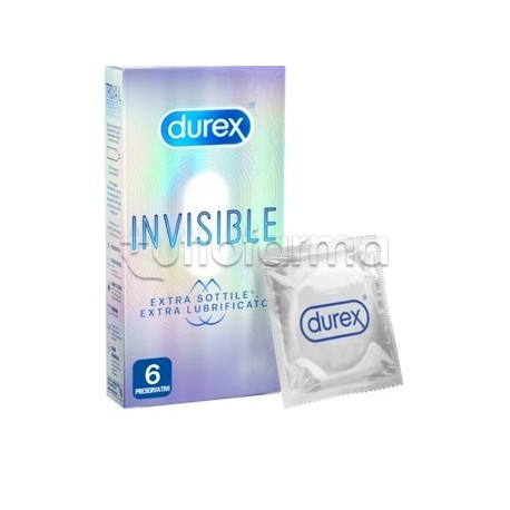 Durex Invisibile Extra Sottile Extra Lubrificato 6 Preservativi