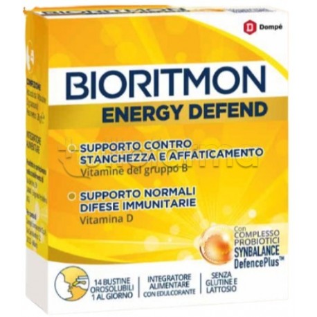 Bioritmon Energy Defend Integratore per Difese Immunitarie 14 Bustine Orosolubili