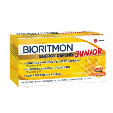Bioritmon Energy Defend Junior Integratore Energetico per Bambini 10 Flaconcini Bioritmon Energy Defend Junior Integratore Energetico per Bambini 10 Flaconcini