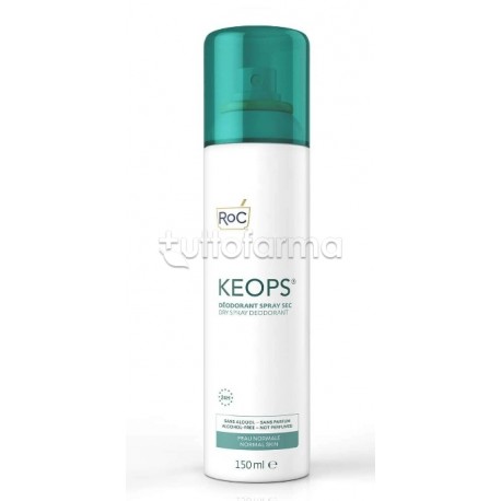 RoC Keops Deodorante Spray Secco Senza Alcool Antitraspirante Anti Odore 150 ml