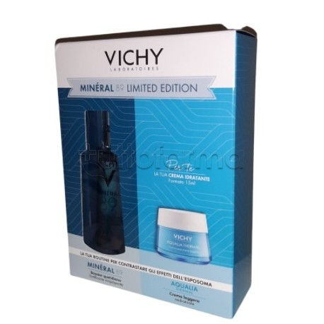 Vichy Cofanetto Mineral 89 booster quotidiano 50ml + Aqualia Thermale crema leggera 15ml