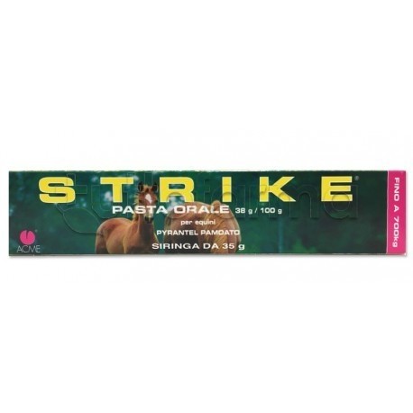 Strike Pasta Orale Veterinaria per Vermi Intestinali dei Cavalli Siringa da 35g