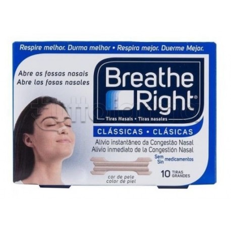 Breathe Right Cerottini Nasali Balsamici per Adulti 10 Pezzi