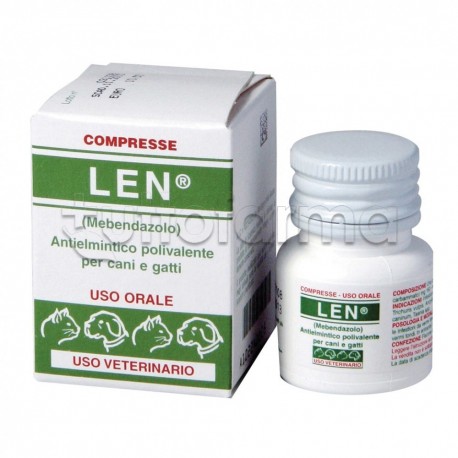 Len Farmaco Veterinario Infestazioni Parassitarie di Cani e Gatti 20 Compresse Len Farmaco Veterinario Infestazioni Parassitarie di Cani e Gatti 20 Compresse