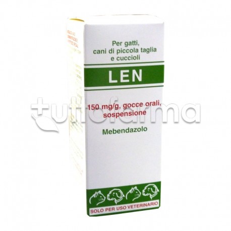 Len Gocce Farmaco Veterinario Infestazioni Parassitarie di Cani e Gatti 12g Len Gocce Farmaco Veterinario Infestazioni Parassitarie di Cani e Gatti 12g