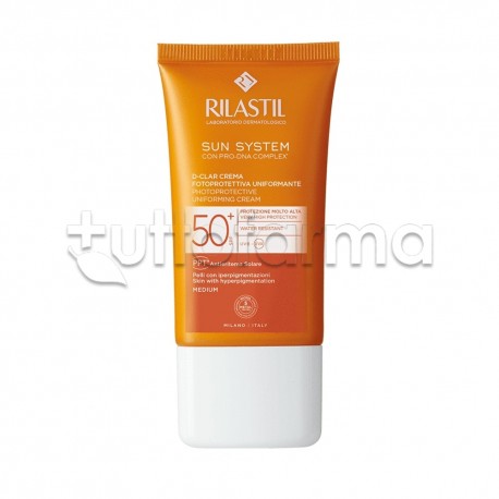 Rilastil Sun System D-Clar Crema Solare Uniformante SPF50+ Medium 40ml Rilastil Sun System D-Clar Crema Solare Uniformante SPF50+ Medium 40ml