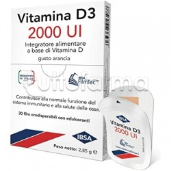 IBSA Vitamina D3 2000UI Integratore Vitaminico 30 Film Orodisperdibili
