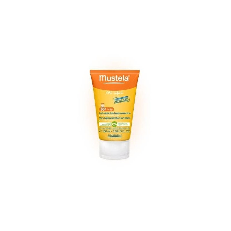 Mustela Latte Solare Altissima Protezione SPF50+ Waterproof per Bebè Flacone da 100ml Mustela Latte Solare Altissima Protezione SPF50+ Waterproof per Bebè Flacone da 100ml