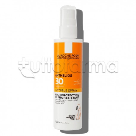 La Roche Posay Anthelios Shaka Spray Solare Invisibile Corpo SPF30 Pelle Sensibile 200ml La Roche Posay Anthelios Shaka Spray Solare Invisibile Corpo SPF30 Pelle Sensibile 200ml
