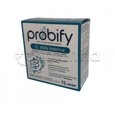 Probify Daily Balance Integratore con Probiotici 15 Capsule