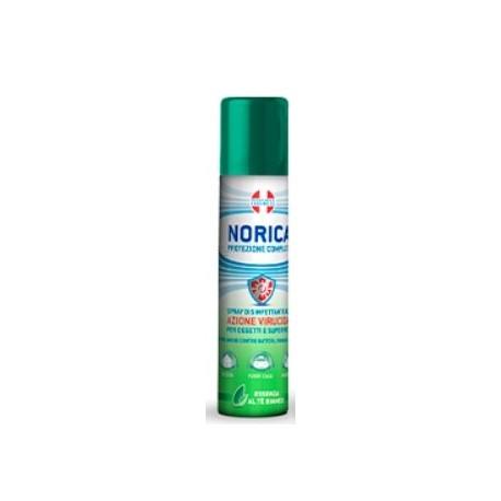 Norica Protezione Completa Spray Disinfettante per Oggetti e Superfici Essenza Tè Bianco 75ml