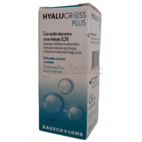 Hyalucross Plus Collirio per Occhi Secchi e Rossi 10ml