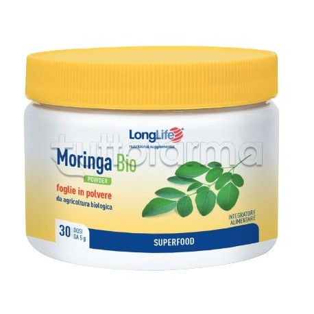 LongLife Moringa Bio Powder Integratore per Metabolismo dei Lipidi 150g