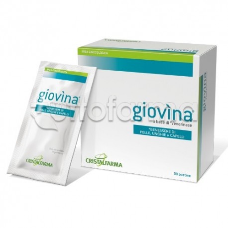 Cristalfarma Giovina Integratore per Pelle, Unghie e Capelli Over 40 30 Bustine Cristalfarma Giovina Integratore per Pelle, Unghie e Capelli Over 40 30 Bustine