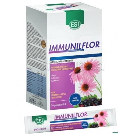 ESI ImmunilFlor per Stimolare Difese Immunitarie 16 Bustine Liquide