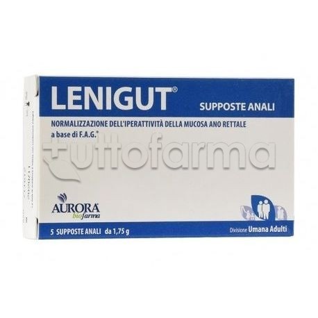 Lenigut Supposte Anali per Irritazione Mucosa Anale 5 Supposte