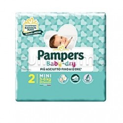 Pampers Baby Dry Mini Pannolini per Bambini Taglia 2(3-6Kg) 24 Pezzi