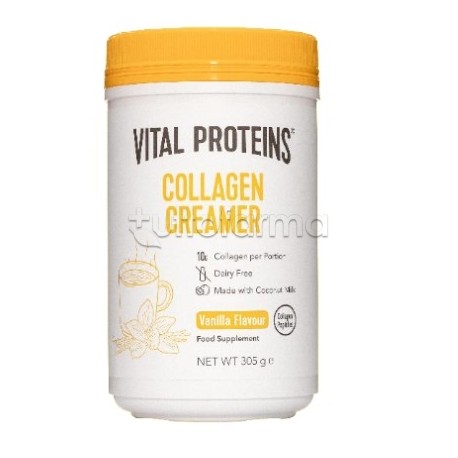 Nestlè Vital Proteins Collagen Creamer Integratore per Pelle, Capelli e Unghie Gusto Vaniglia 305g