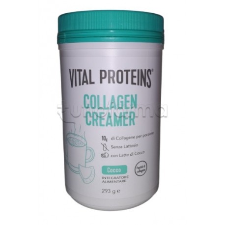 Nestlè Vital Proteins Collagen Creamer Integratore per Pelle, Capelli e Unghie Gusto Cocco 293g