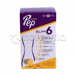 Bios Line Ultra Pep Slim 6 Integratore per Controllo del Peso Gusto Ananas 20 Stick Bios Line Ultra Pep Slim 6 Integratore per Controllo del Peso Gusto Ananas 20 Stick
