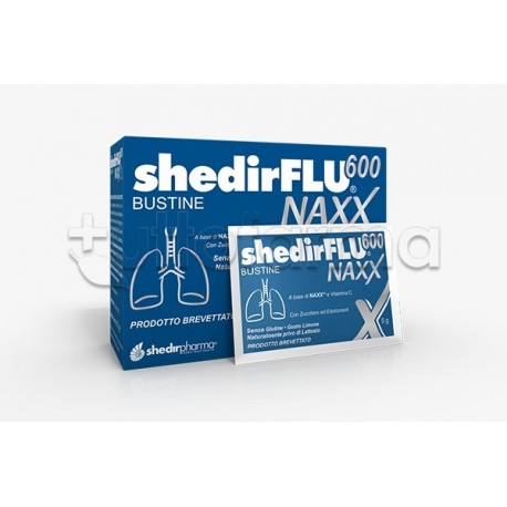 Shedir Shedirflu 600 Naxx Integratore per Tosse e Catarro Gusto Limone 20 Bustine Shedir Shedirflu 600 Naxx Integratore per Tosse e Catarro Gusto Limone 20 Bustine