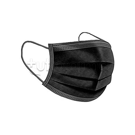 Mascherina Chirurgica Monouso My Mask Pro Nera All Black- Confezione 10 Pezzi - 20 Centesimi a Mascherina