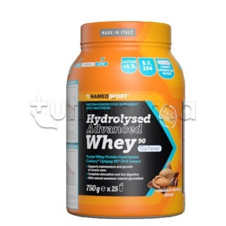 Named Sport Hydrolysed Advanced Whey Proteine Gusto Cioccolato e Mandorla 750 g