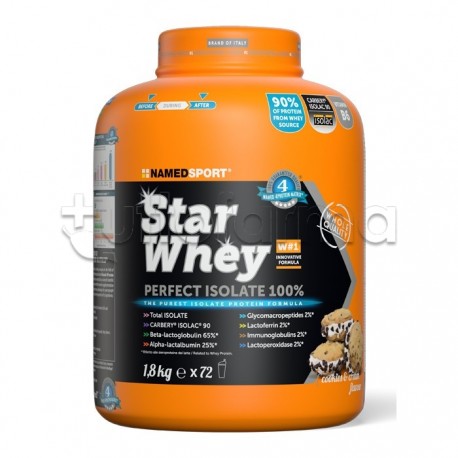Named Sport Star Whey Perfect Isolate 100% Proteine Gusto Cookies&Cream 1,8 kg Named Sport Star Whey Perfect Isolate 100% Proteine Gusto Cookies&Cream 1,8 kg