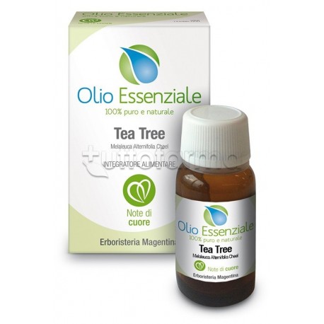 confezione di Olio Essenziale Puro di Tea Tree per le Vie Respiratorie 10ml