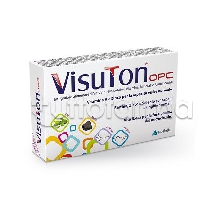 VisuTon OPC per Benessere Occhi, Capelli e Unghie 30 Compresse VisuTon OPC per Benessere Occhi, Capelli e Unghie 30 Compresse