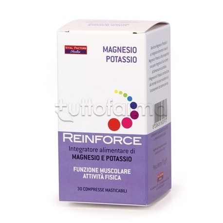 Reinforce Magnesio + Potassio per Funzione Muscolare 30 Compresse Masticabili Reinforce Magnesio + Potassio per Funzione Muscolare 30 Compresse Masticabili
