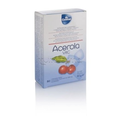Cosval Acerola Vitamina C Integratore per le Difese Immunitarie 80 Tavolette