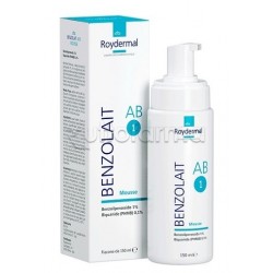 flacone Roydermal Benzolait Ab1 Mousse per Pelle Grassa e Acneica 150ml flacone Roydermal Benzolait Ab1 Mousse per Pelle Grassa e Acneica 150ml