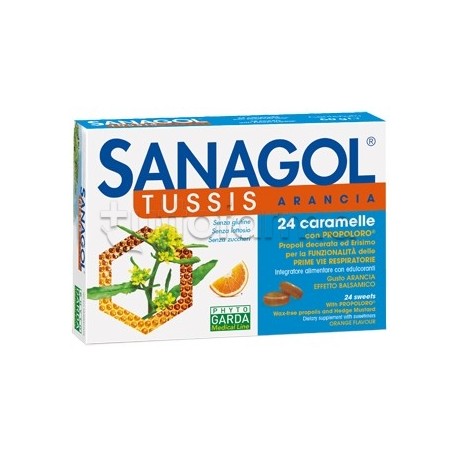 Sanagol Tussis Arancia 24 Caramelle per Gola
