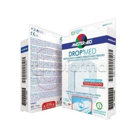 Master-Aid Drop Med Medicazione Adesiva 12,5x12,5cm 5 Pezzi