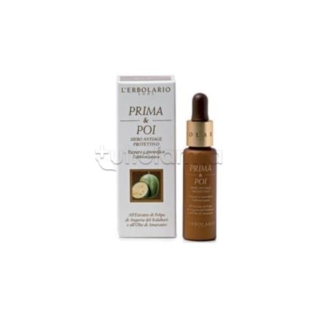 L'Erbolario Prima & Poi Siero Antiage Preparatore D'Abbronzatura per Pelle Protetta e Idratata 28ml L'Erbolario Prima & Poi Siero Antiage Preparatore D'Abbronzatura per Pelle Protetta e Idratata 28ml