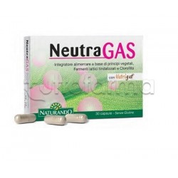 Confezione di Naturando Neutragas Integratore per Motilità Gastrointestinale 30 Capsule Confezione di Naturando Neutragas Integratore per Motilità Gastrointestinale 30 Capsule
