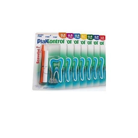 PlakKontrol Scovolini con Manico Riutilizzabile pulizia interdentale 0,9 mm 10 pezzi PlakKontrol Scovolini con Manico Riutilizzabile pulizia interdentale 0,9 mm 10 pezzi