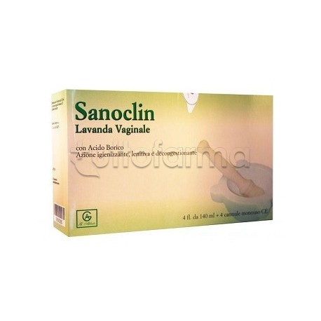 Sanoclin Lavanda Vaginale per Igiene Intima 4 Flaconi da 140ml Sanoclin Lavanda Vaginale per Igiene Intima 4 Flaconi da 140ml