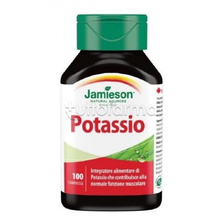 Scatola con Jamieson Potassio Integratore per Muscoli 100 Compresse Scatola con Jamieson Potassio Integratore per Muscoli 100 Compresse