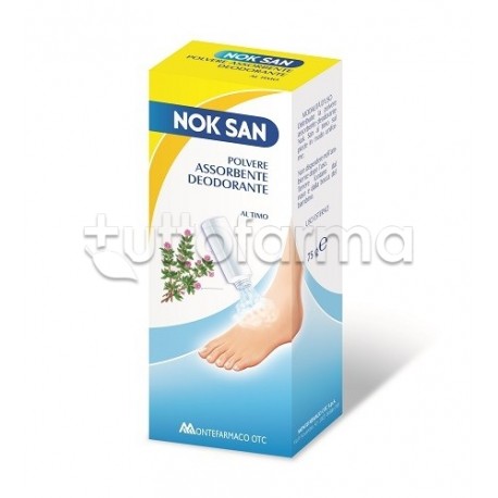 Nok San Polvere Assorbente Deodorante per Piedi 75 g Nok San Polvere Assorbente Deodorante per Piedi 75 g