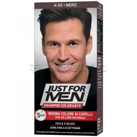 Just For Men Shampoo Colorante per Capelli Nero H55